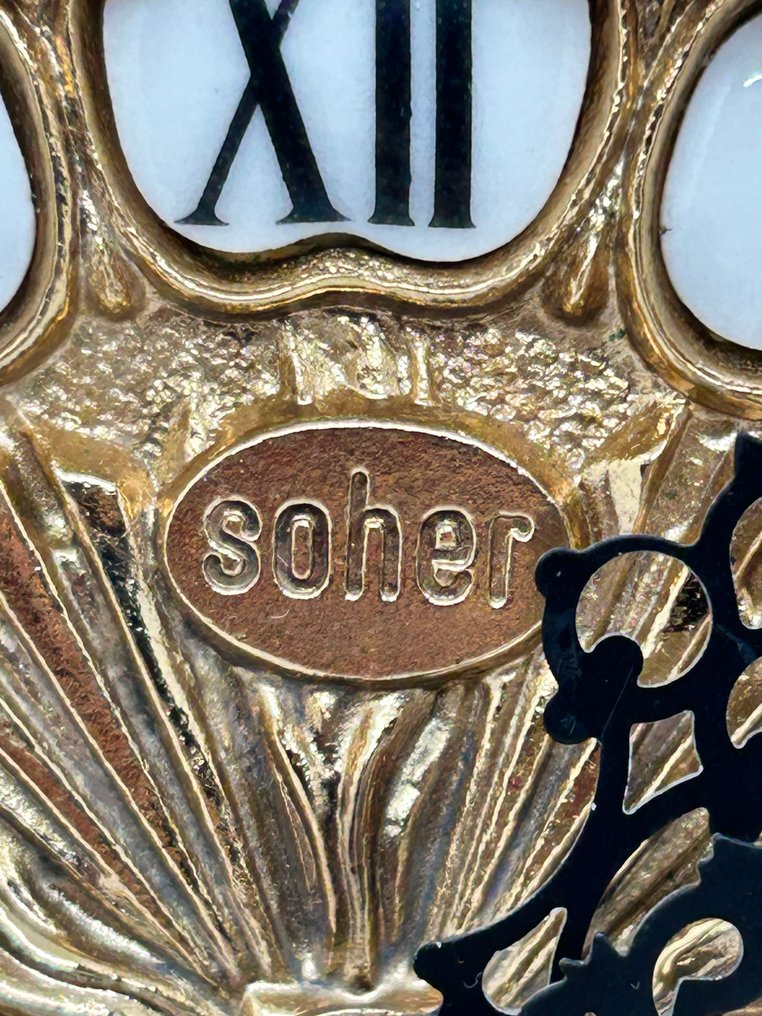Clock - Soher Rococo Style Onyx, golden metal - 1970-1980 - No reserve price #4.3
