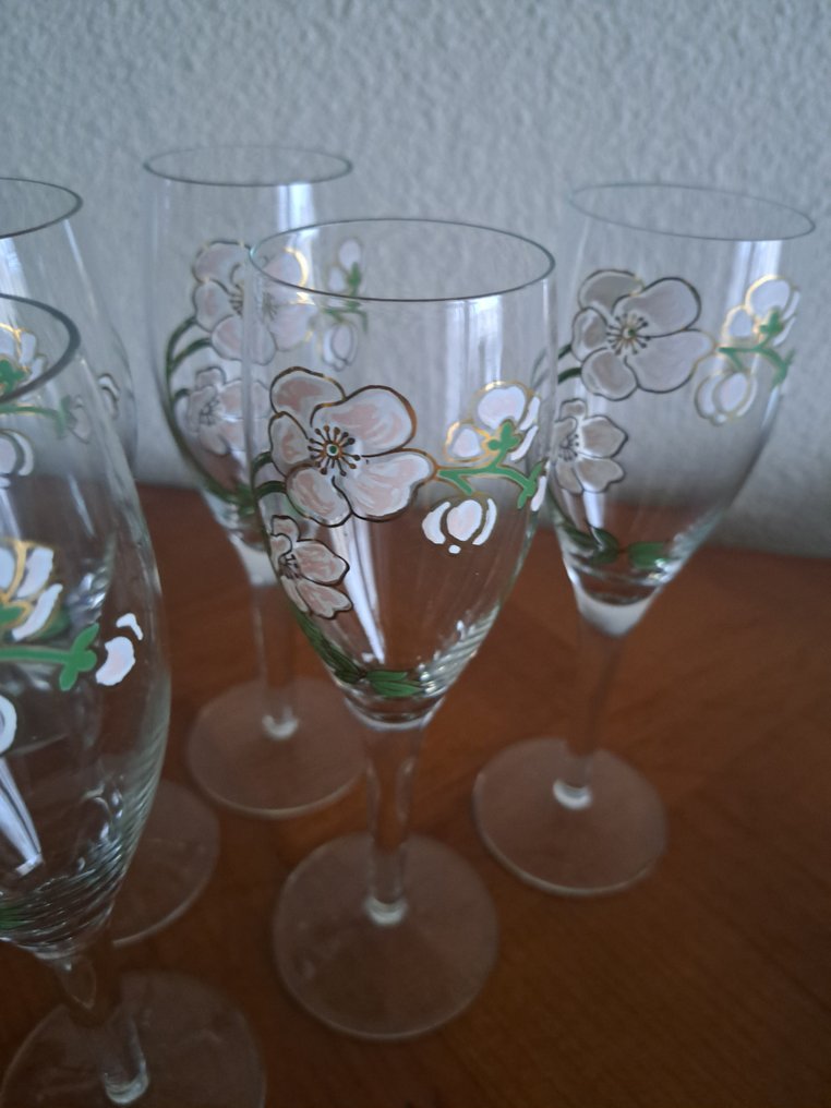 Perrier jouêt - Emile Gallé - Κολονάτο ποτήρι σαμπάνιας (6) - Γυαλί - Η όμορφη εποχή #3.2