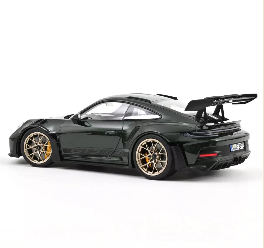 Norev 1:12 - Modellauto - Porsche 911 GT3 RS 2022 Vert Jet métallisé et Noir 1/12 - Limitierte Edition 1002 Stück #1.0