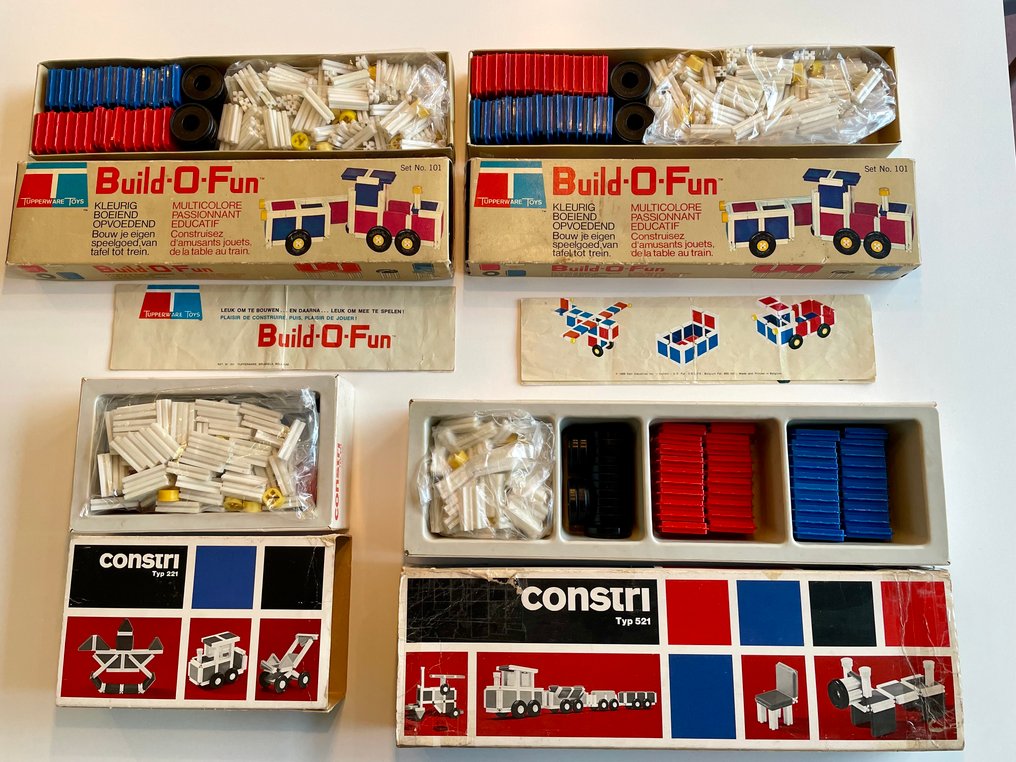 Tupperware Toys - Lelu Build-O-Fun / Constri 101 (2x), 221, 521 - 1960-1970 - Pohjois-Amerikka #1.0