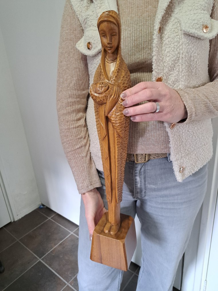 塑像, Groot Maria beeld 61cm hoog! - 61 cm - 木 #3.2