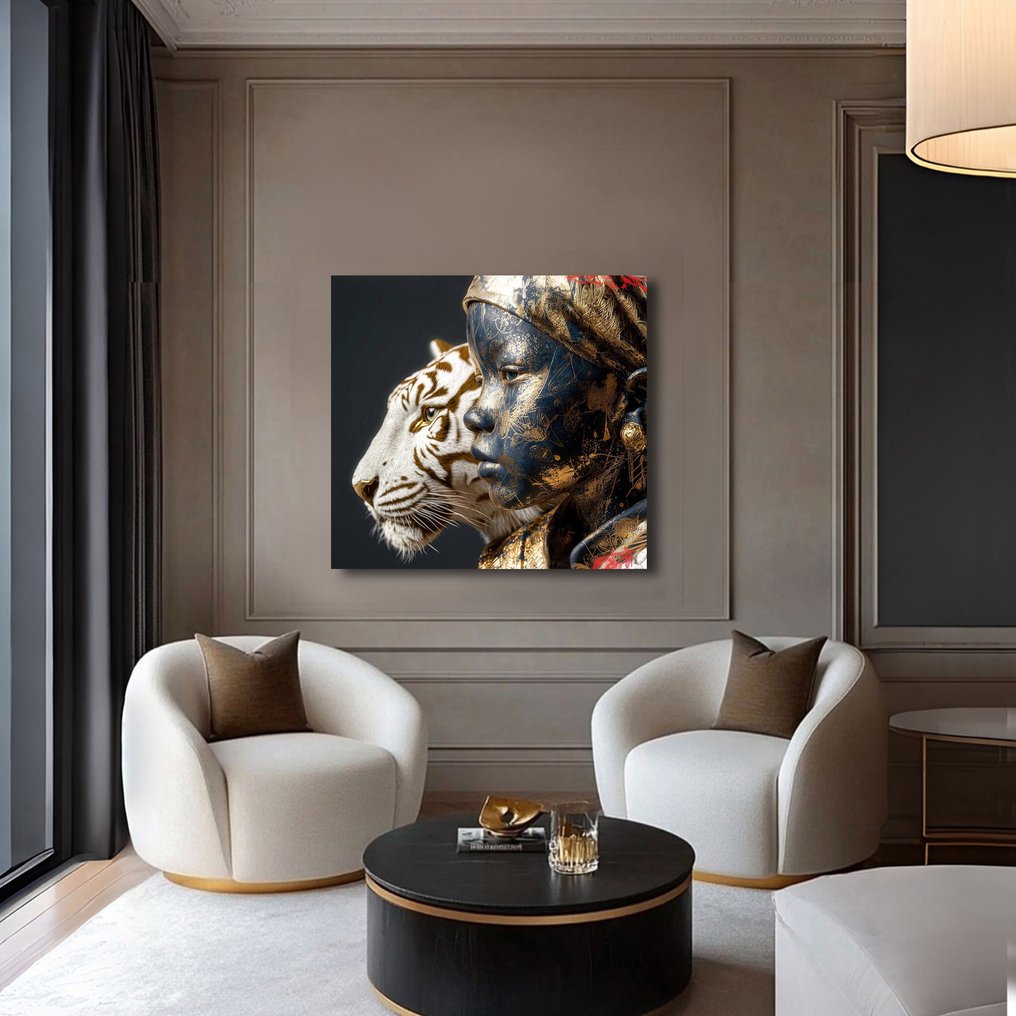 yamila - Retrato Dual: La Guardiana y el Kintsugi Áureo #4.3