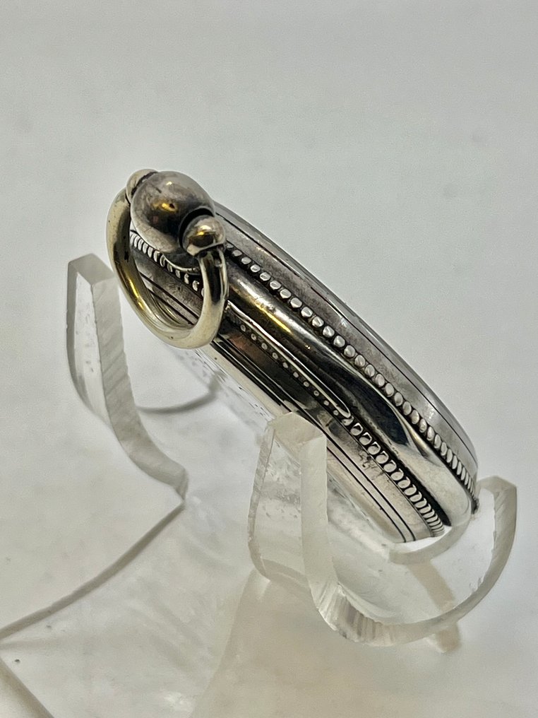 Cilindro 8 Rubis Argento . Minuti Rossi . Chiavetta . 1880 - 1850-1900 #2.1