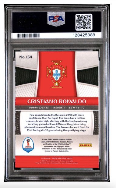 2018 Panini Prizm 克里斯蒂亞諾·羅納度 #154 - PSA 10 - 1 Graded card #1.0