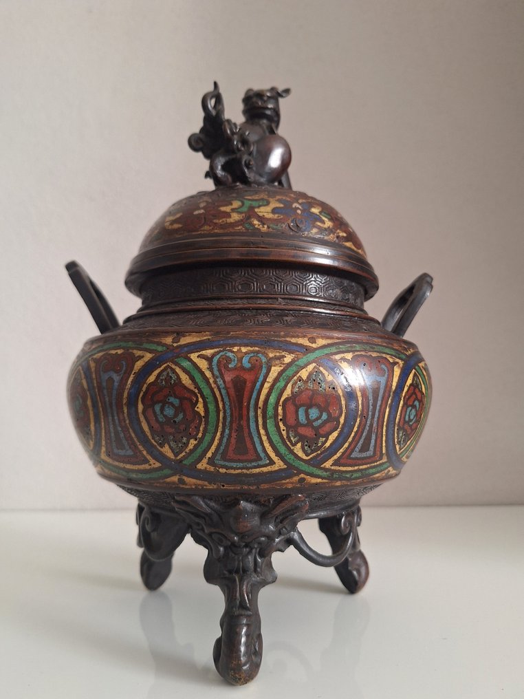 香爐 - altro - 青銅色, 珐琅彩 - 日本明治香炉 #1.0