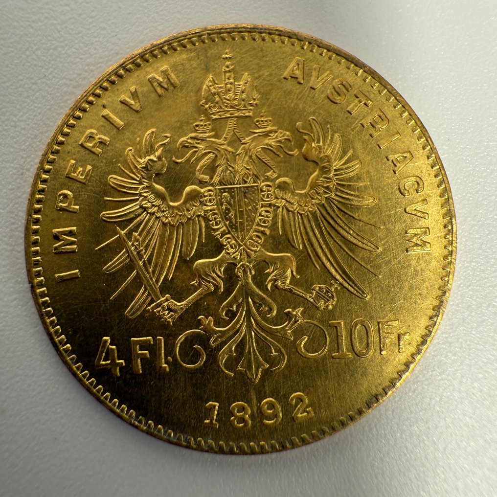 Áustria. Francisco José I. 10 Florin 1892 restrike (Sem preço de reserva) #3.2