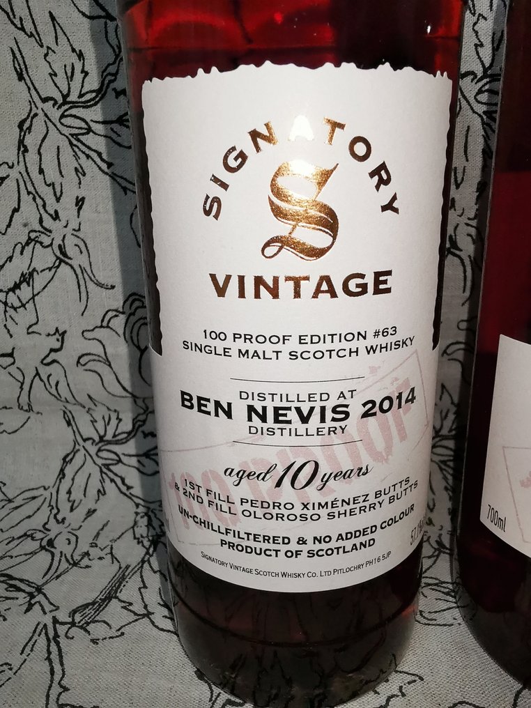 Ben Nevis 2014 10yo + Caol Ila 2013 12yo 100 Proof Edition #63 & #65 - Signatory Vintage - b. 2025 - 700ml - 2 bottles #1.0