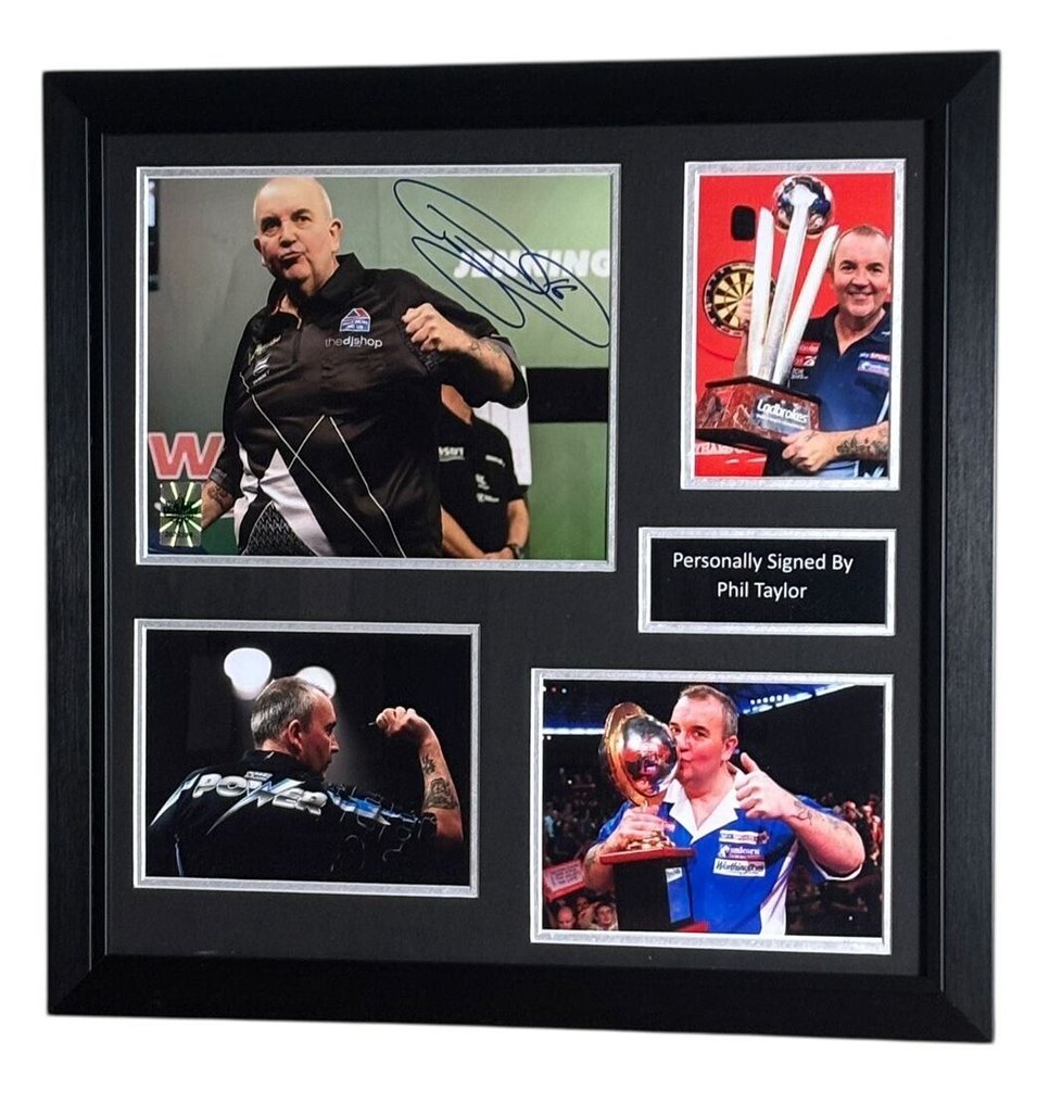 PDC World Darts Championship - Phil Taylor Signed Framed Montage - No rp price !! - Photograph #4.3