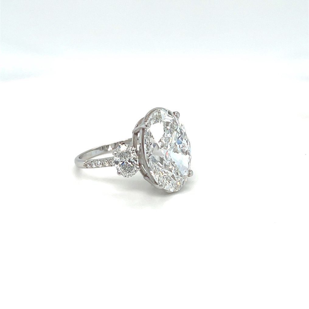 Gyűrű - 14 kt. Fehér arany -  10.01ct. tw. Gyémánt (Laboratóriumban előállított) - Gyémánt #3.2