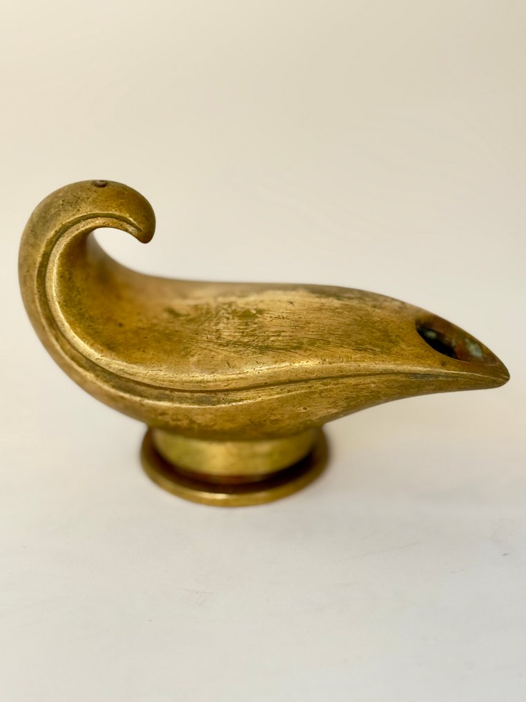 Navette/ Bateau à encens - Encensoir - Rare 1,5 kg - Bronze doré #4.3
