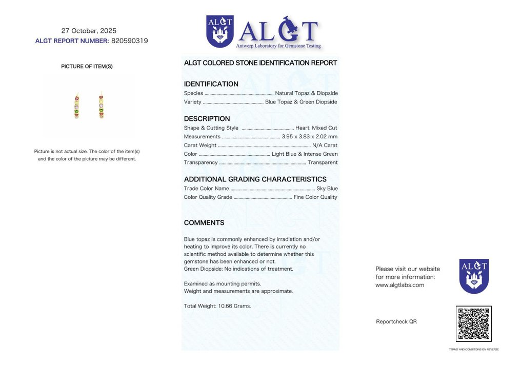 Sans Prix de Réserve - Boucles d'oreilles Argent - Gemmes mixtes - Certifié #2.1