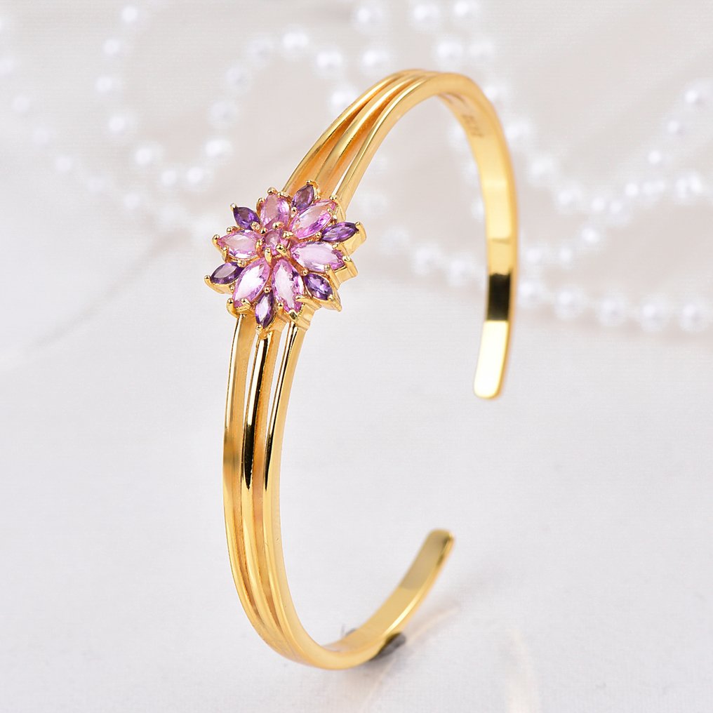 Senza Prezzo di Riserva - Bracciale Argento - Gemstone miste - Certificato #1.0