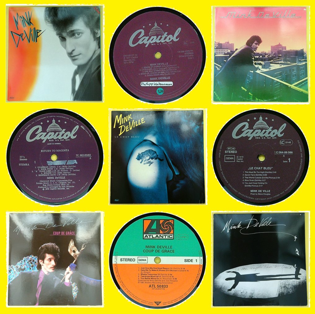 Mink DeVille - in chronological order here are his 5 first LPs - Diverse Titel - LP-Alben (mehrere Objekte) - 1977 #1.0