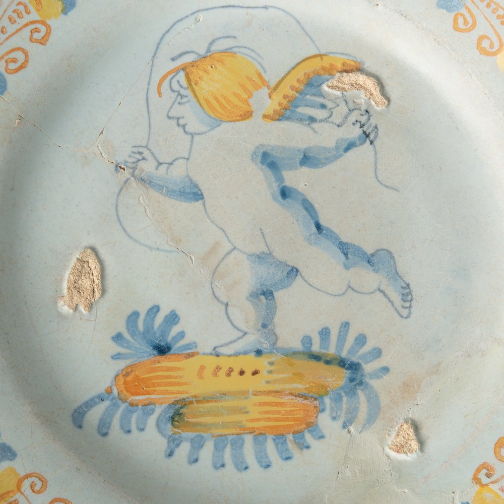 盘子 - Majolica - 1620-1640 #1.0