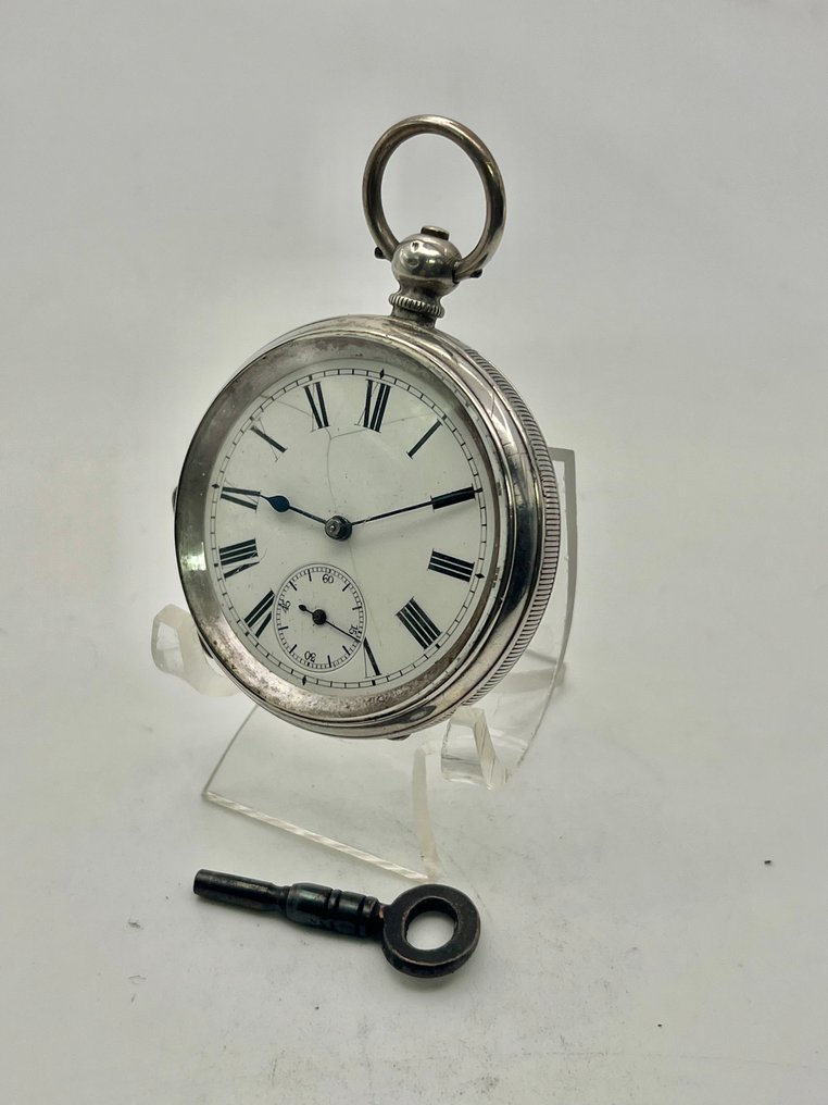 Cilindro Argento . Inglese . 1880’. Con chiavetta antica - 1850-1900 #1.0