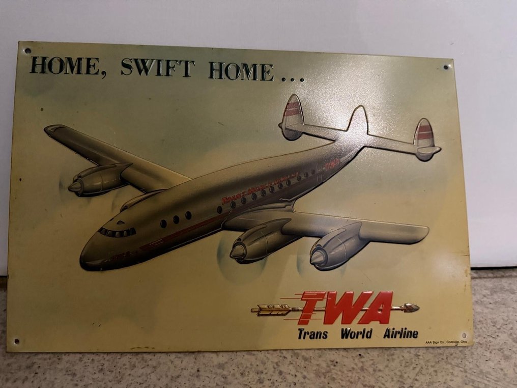 TWA - 广告标牌 - 家，迅速的家 - 金属 #4.3