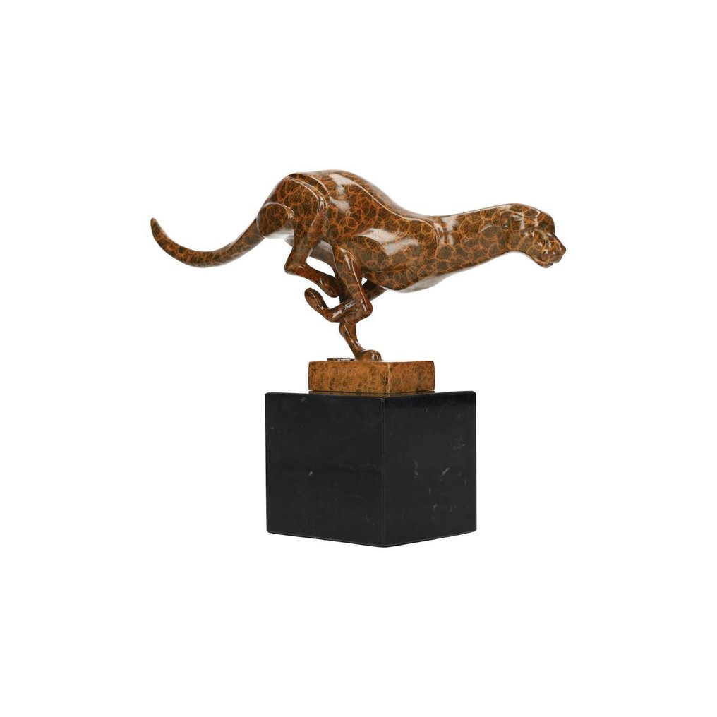 Statuetta - luipaard - Bronzo, Marmo #2.1