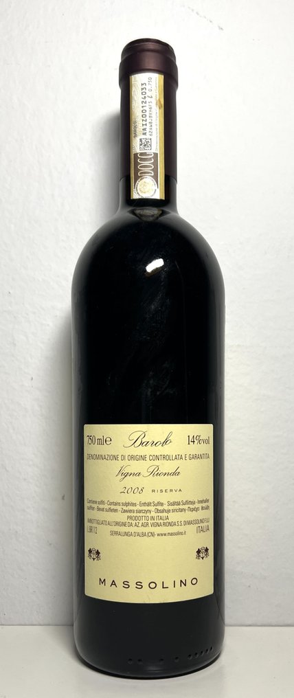 2008 Massolino, Vigna Rionda - Μπαρόλο Riserva - 1 Φιάλη (0,75L) #1.0