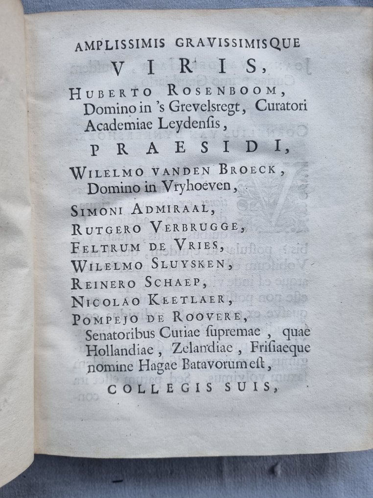 Cornelius van Bynkershoek in quibus plurima juris civilis - Observationum Juris Romani - 1710 #1.0