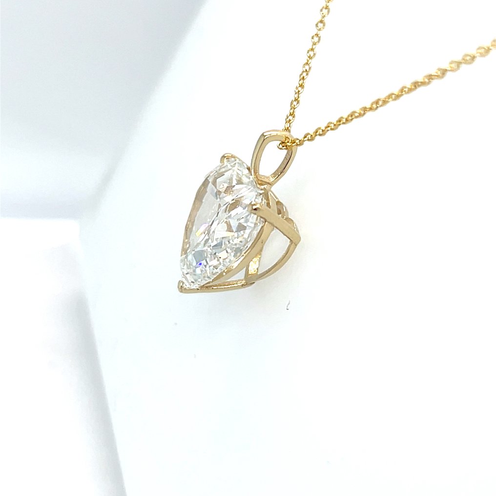Κολιέ - 14 καράτια Κίτρινο χρυσό -  7.07ct. tw. Διαμάντι (Εργαστηριακής καλλιέργειας) #4.3
