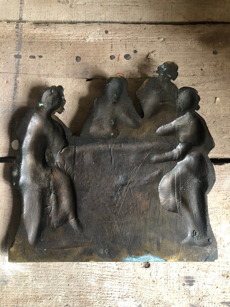 Πλάκα - Ο Ιησούς και οι Προσκυνητές των Εμμαούς - 25 εκ. - Μπρούντζος #2.1