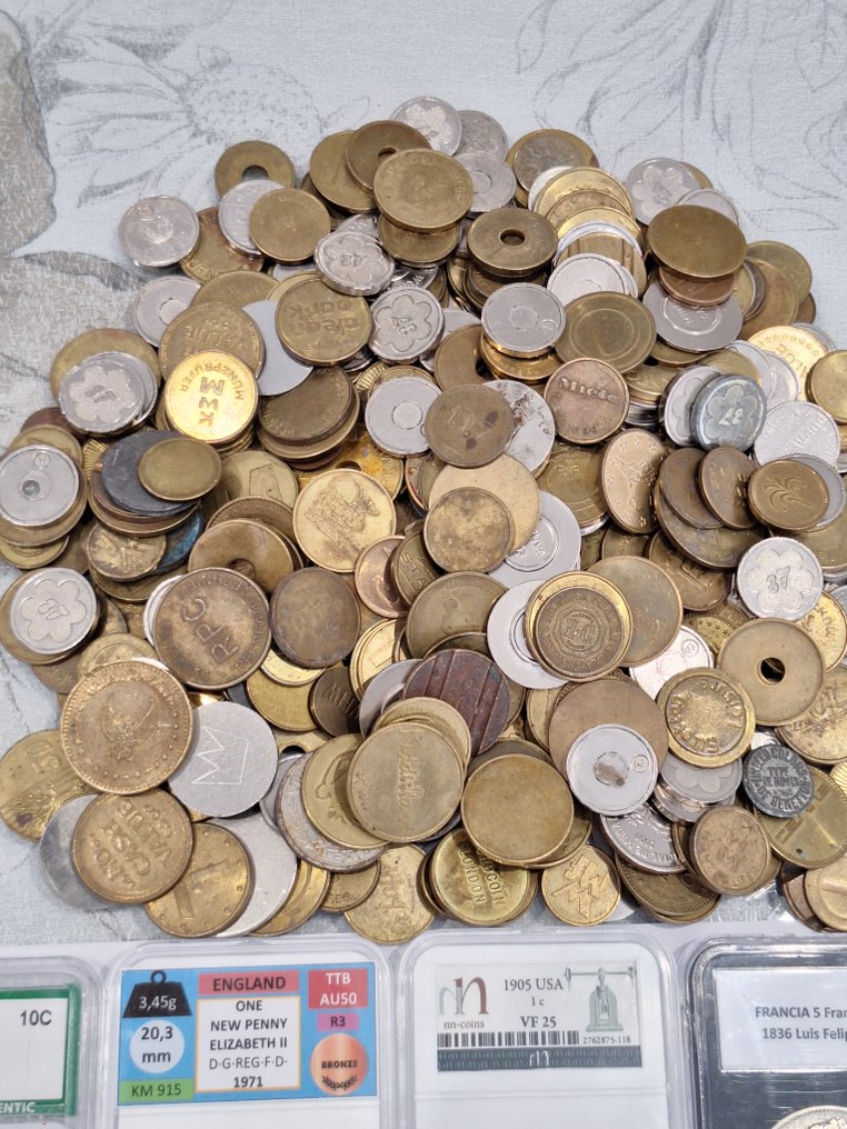 世界. Collection of coins incl. silver and replicas (没有保留价) #1.0