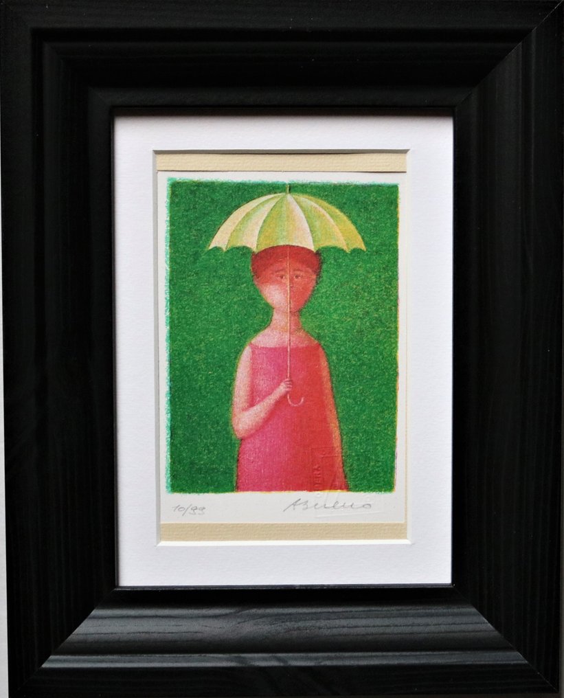 Antonio Bueno (1918-1984) - Ragazza con ombrello #2.1