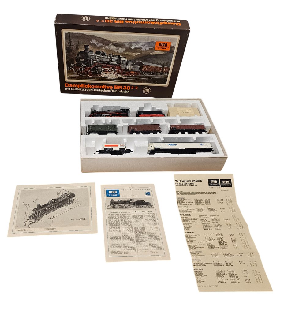 Piko H0 - 5/0612/020 - 火車組合 (1) - 货运列车BR 38配有油罐(部分不完整)。 - DR (DDR) #1.0
