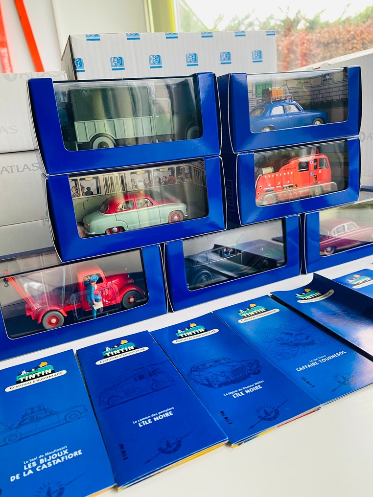 Atlas - Miniature figur - Modelauto 1:43 (7x) Kuifje/Tintin - Metal, Plast #1.0