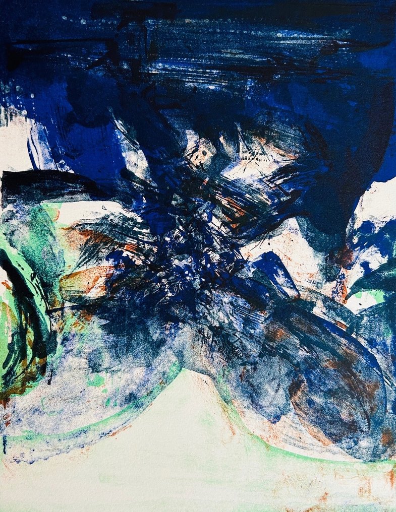 Zao Wou-Ki (1921-2013) - Hommage à San Lazzaro - Lithograhie originale signée #1.0