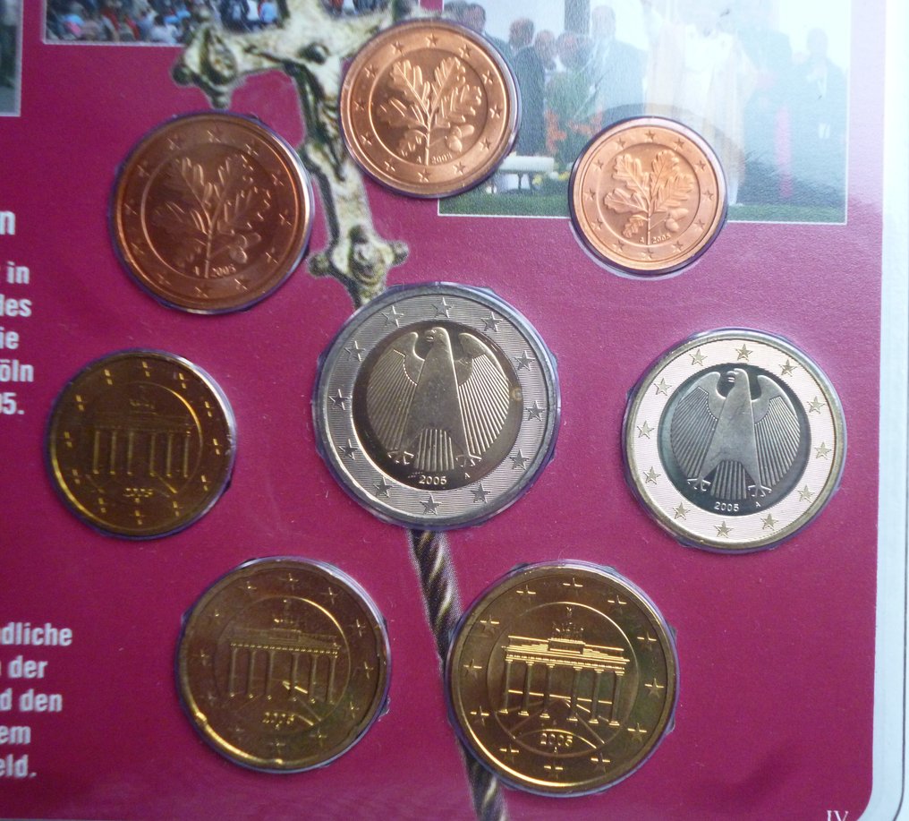 Βατικάνο, Γερμανία. Euro Münzset, Euromünz-Proben und Medaillen 2002 bis 2009  (χωρίς τιμή ασφαλείας) #4.3