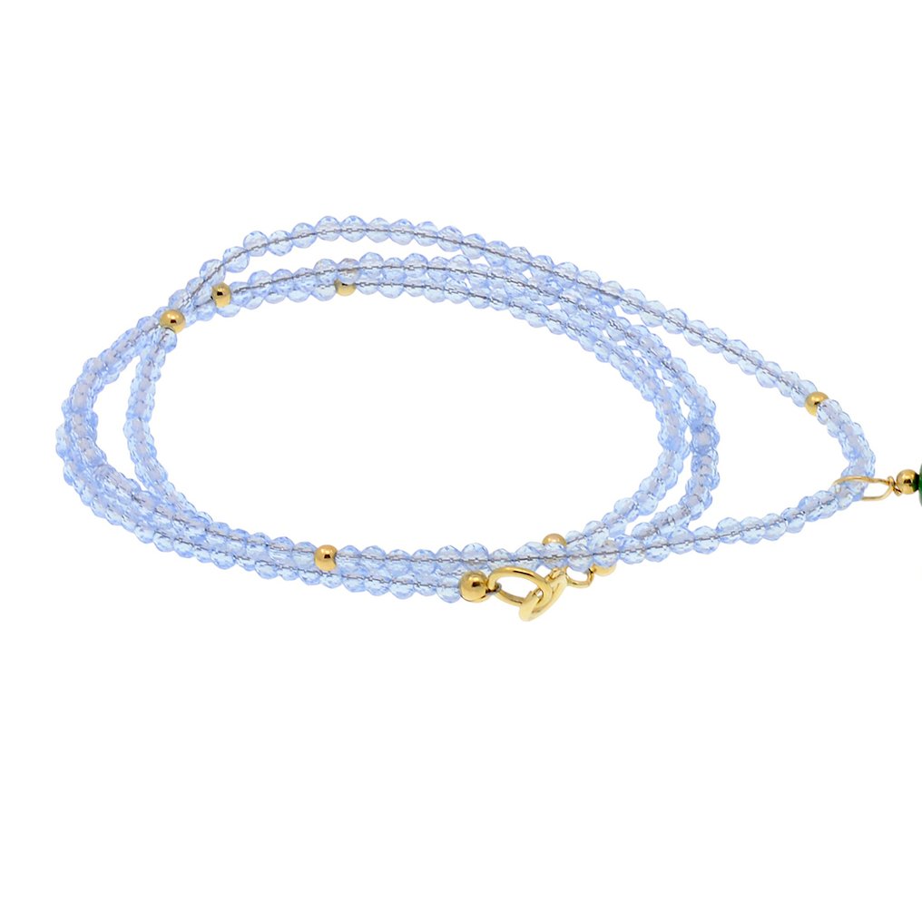 没有保留价 - 吊坠项链 - 18K包金 黄金 珍珠 - 混合宝石 - 项链 + 吊坠 #3.2