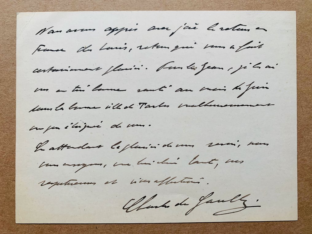 Charles de GAULLE (1890-1970) - Carte autographe signée de Charles de Gaulle de 1927 - 1927 #3.2