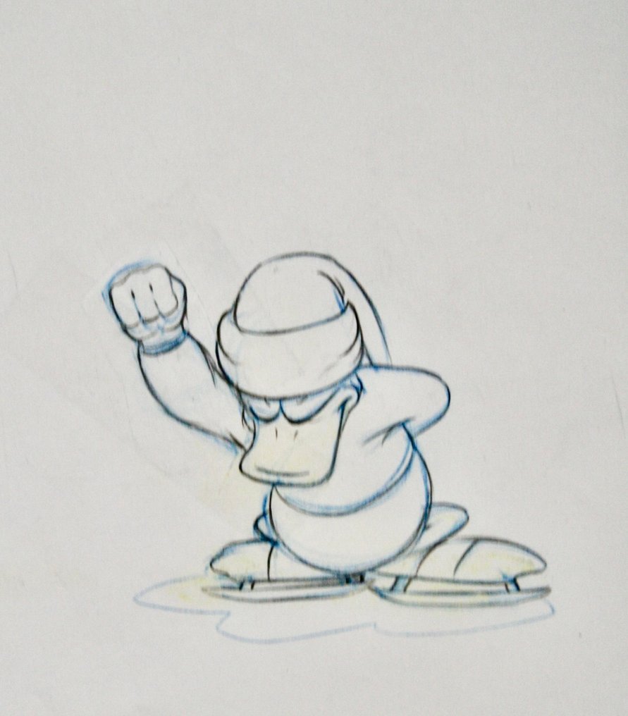 DISNEY - Donald Duck - Original animation drawing - with COA - 1970 #1.0
