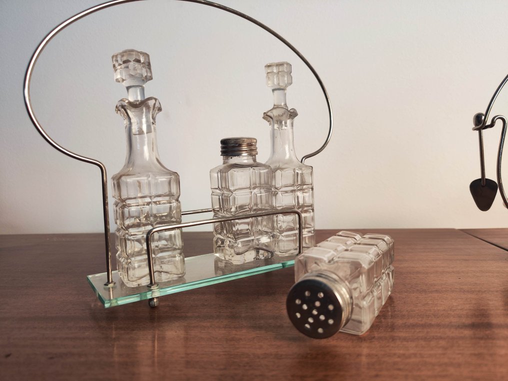 Plat-de-ménage sæt - Krystal - Saltkar, smørbæger.... #2.1