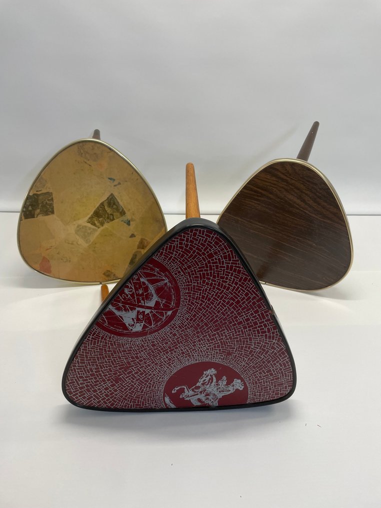 边桌 - 木材 金属 - 三张边桌 - 花卉架 - 花卉凳 #1.0