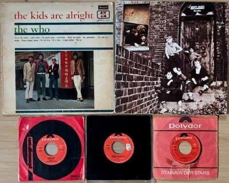 The Who - 2 x LPs + 3 x earlier 7" records - Multiple titles - LP Albums (multiple items) - 1st Mono pressing, 200 gram, 1st Pressing - 1965 #1.0