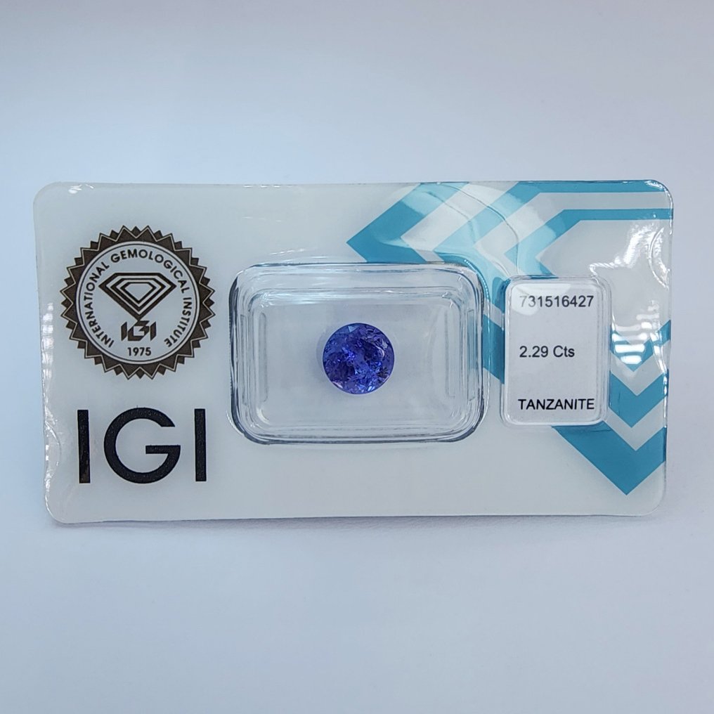 沒有保留價 - 1 pcs 藍色, 紫羅蘭色 坦桑石 - 2.29 ct - 國際寶石學院(International Gemological Institute (IGI)) #1.0