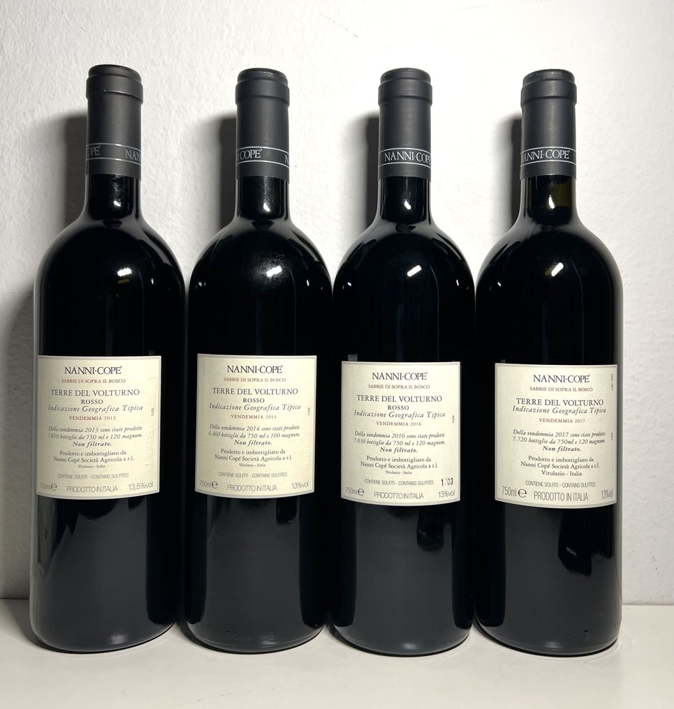 2017 2016, 2014, 2013 Nanni Copé, Sabbie di Sopra il Bosco - Kampanien - 4 Flaskor (0,75L) #1.0