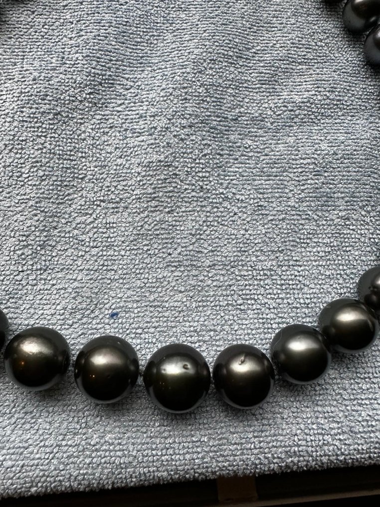 项链 - 14K包金 白金 珍珠 - 独家 Tahiti 珍珠 #3.2