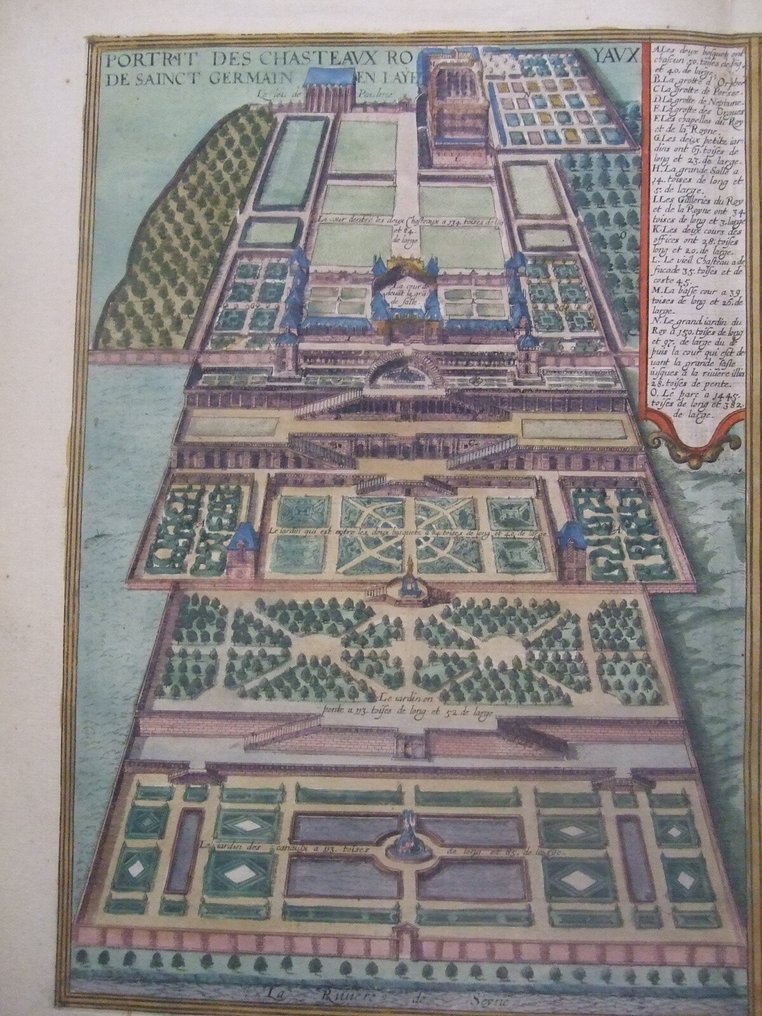 France - Paris, Château de Saint-Germain-en-Laye, Palace of Fontainebleau; Braun & Hogenberg - Portrait des Chasteaux Royaux de St. Germain en Laye - Portrait de la Maison Royale de Fontaine - 1601-1620 #1.0