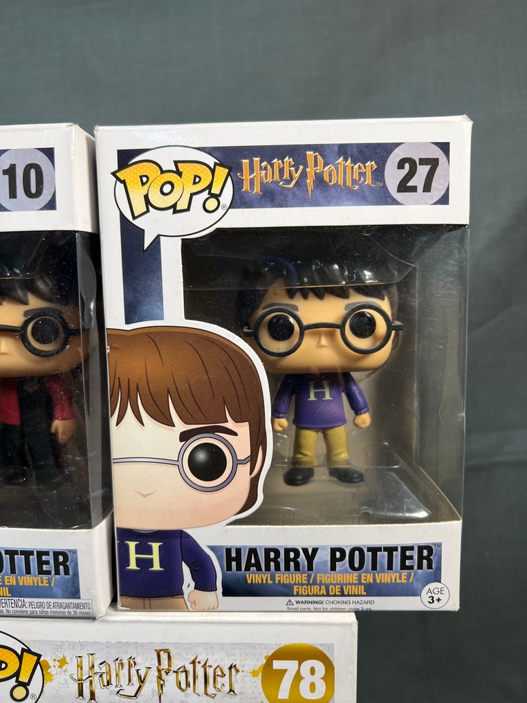 Funko  - Action figure Lotto 3 Funko Pop Harry Potter – #10 Harry, #27 Harry Sweater, #78 Rubeus Hagrid #2.1