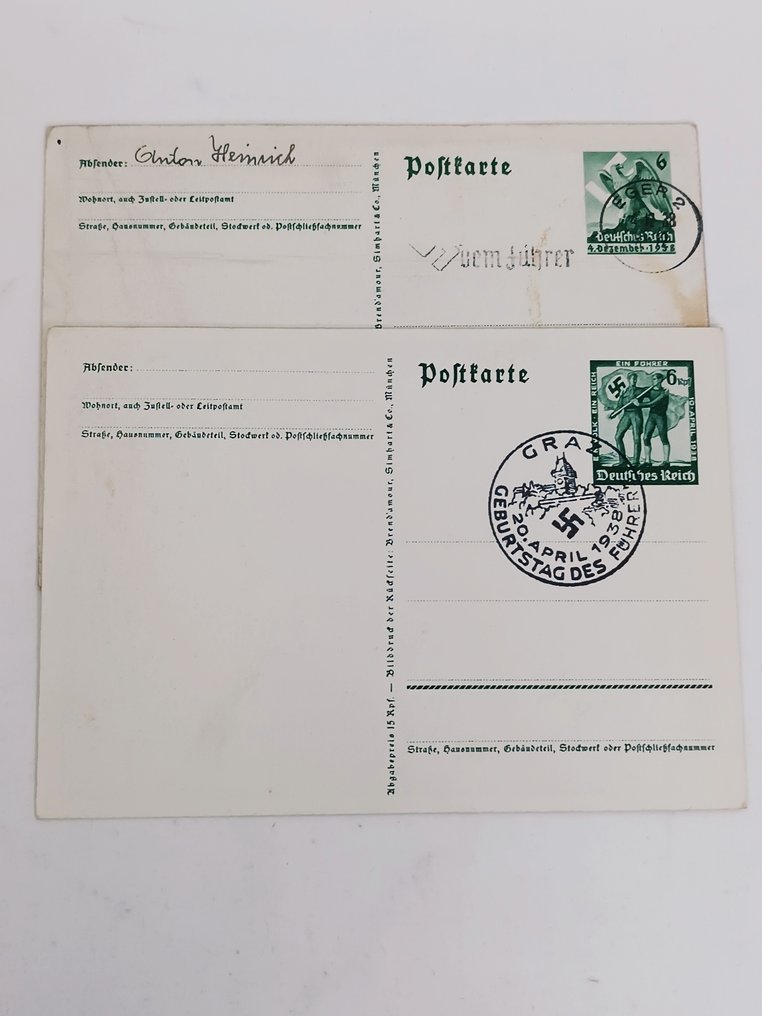 Reichul German - 120x Feldpost Luftfeldpost Ziua artei timbrului Sudetenland WWII #4.3