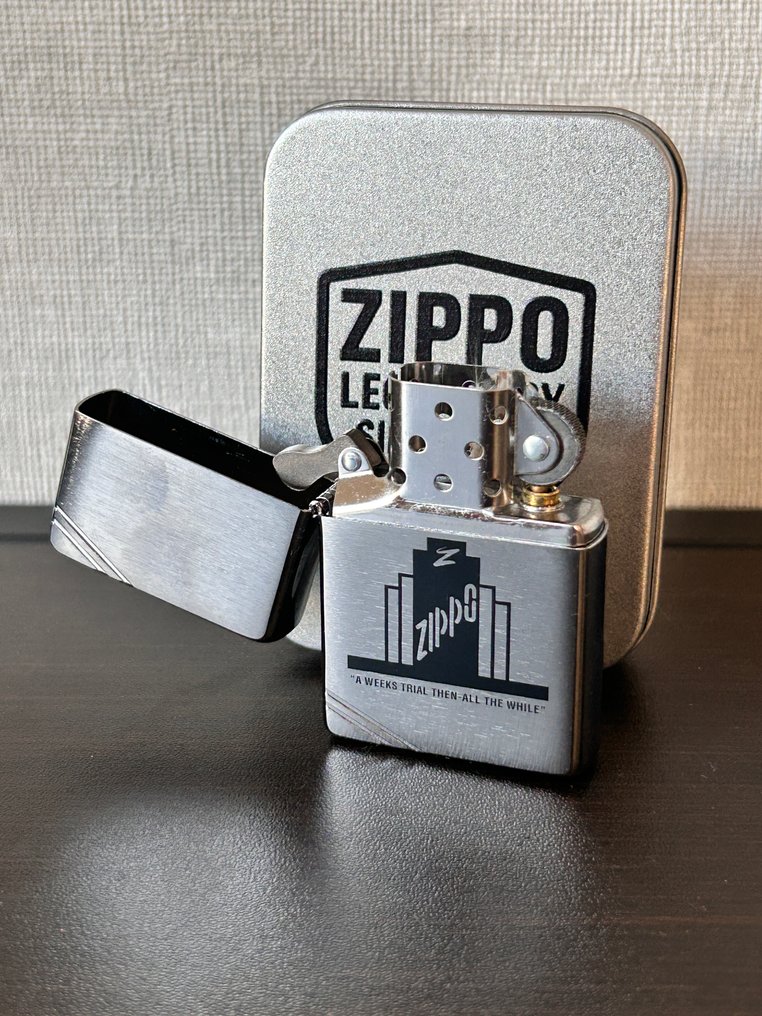 Zippo - A18-A week’s Trial silver metallic Zippo - Sem preço de reserva - Isqueiro - Aço #4.3