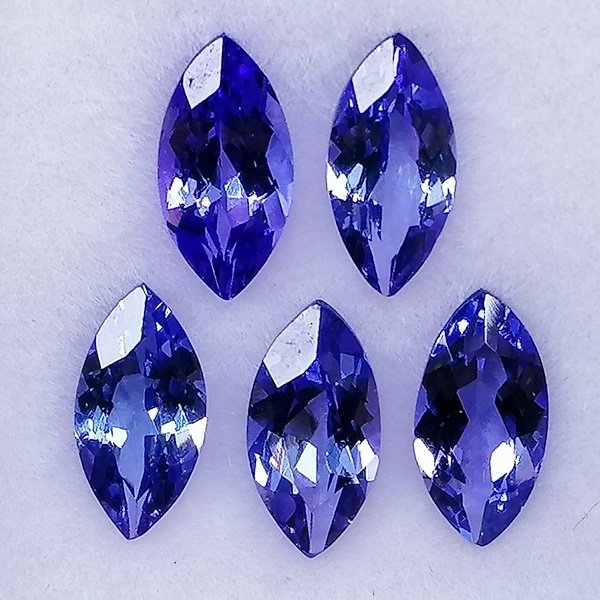 5 pcs  Kék Tanzanit  - 3.18 ct - Instituto Gemólogico Español (IGE) #2.1
