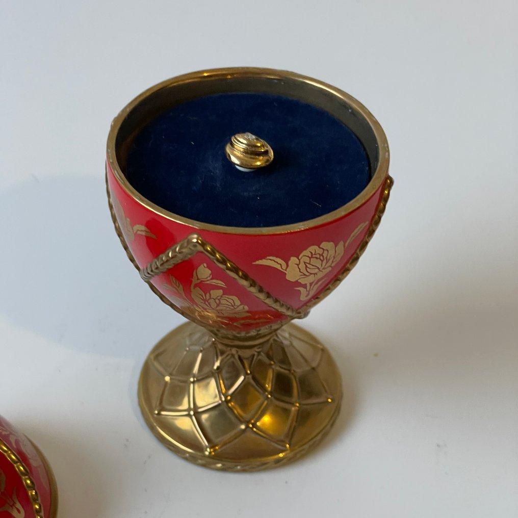 Αυγό Fabergé - τριαντάφυλλο - Πορσελάνη - μουσικό αυγό #3.2