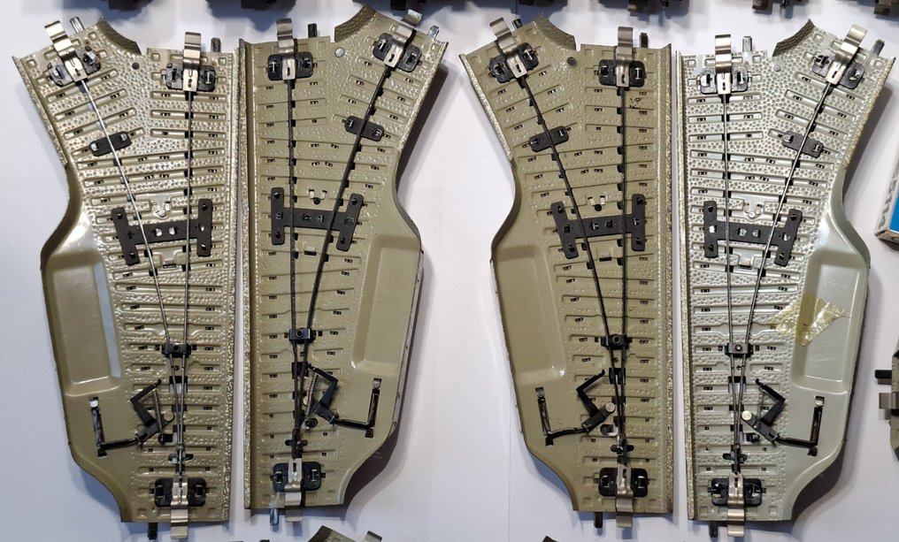 Primex, Märklin H0 - 398, 5114, 5120, 5122, 5123, 5211, 7054 - Pienoisjunaradan raiteet (72) - Kaarevat raiteet, risteykset, vaihteet, raiteiden ylitykset ja pyöränohjaimet, joissa on käytön #4.3