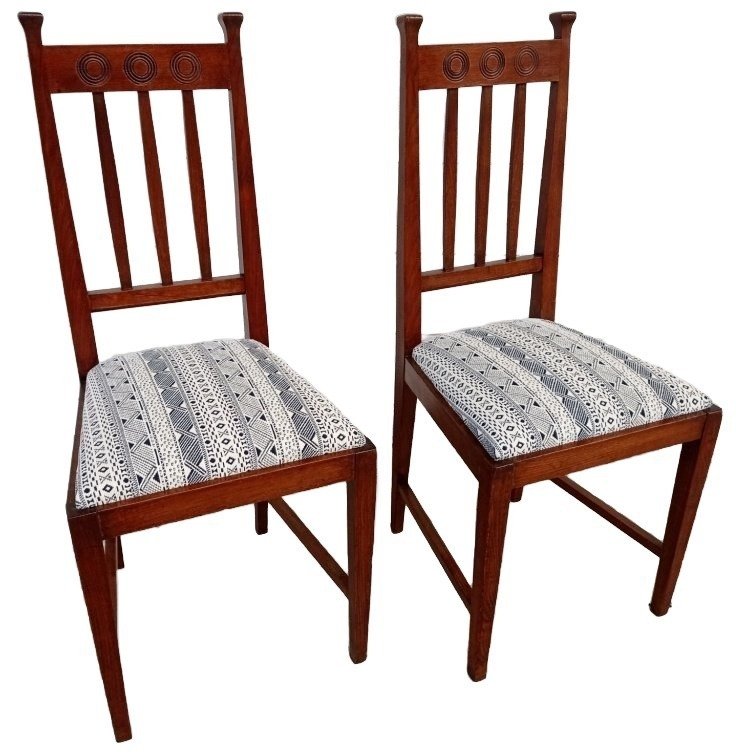 Sedia (2) - Quercia - Coppia Liberty Deco #1.0