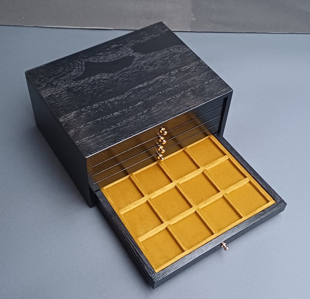 Accessories. Monetiere in legno massello 5 cassetti (No Reserve Price) #1.0