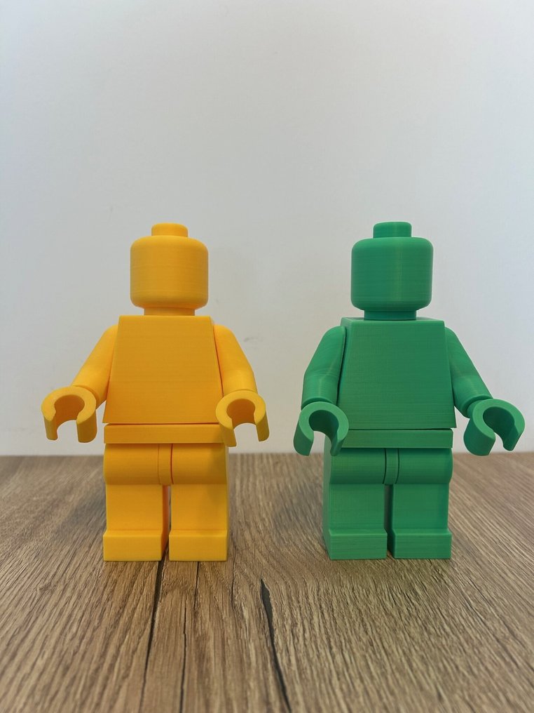 Fait maison - Réplique de Minifigures LEGO - Grand Modèle (16,5 cm) - Jaune et vert - 法国 #1.0